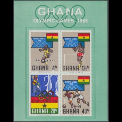 Ghana Mi.Nr. Block 33 Olympia 1968 Mexiko 