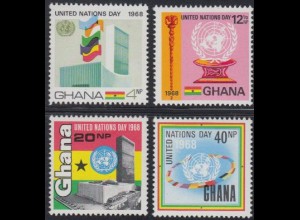 Ghana Mi.Nr. 355-58A Tag der Vereinten Nationen (4 Werte)
