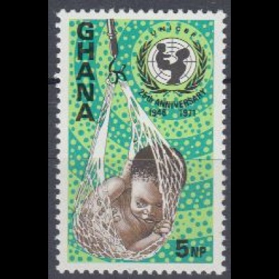 Ghana Mi.Nr. 446A 25J. UNICEF, Wiegen eines Neugeborenen (5)
