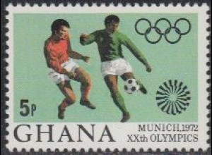 Ghana Mi.Nr. 472A Olympia 1972 München, Fußball (5)