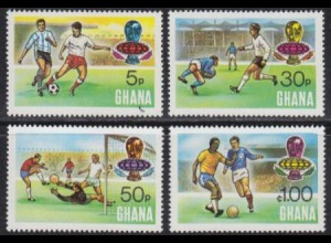 Ghana Mi.Nr. 564-67A Fußball-WM 1974 (4 Werte)