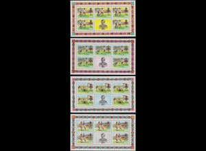 Ghana Mi.Nr. Klbg.564-67C Fußball-WM 1974 (4 Bögen)