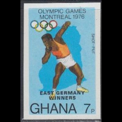 Ghana Mi.Nr. 686B Olympia 1976 Montreal, Sieger Kugelstoßen (7)