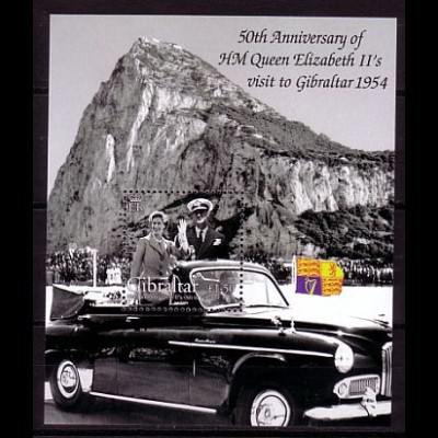 Gibraltar Mi.Nr. Block 59 Königin Elisabeth II. in Gibraltar