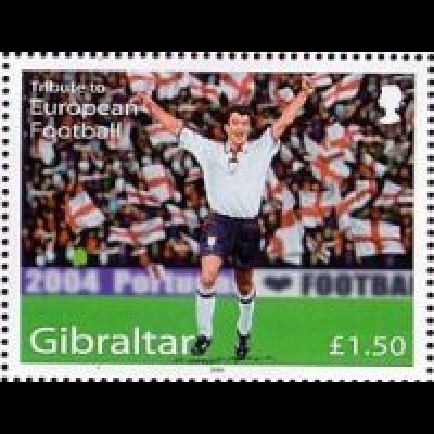 Gibraltar Mi.Nr. 1087 Fußball, Jubelnder englischer Nationalspieler (1,50)