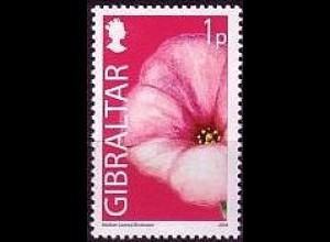 Gibraltar Mi.Nr. 1092 Wildblumen: Eibischblättrige Winde (1 p)