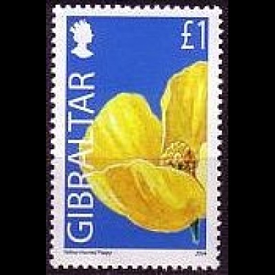 Gibraltar Mi.Nr. 1103 Wildblumen: Gelber Hornmohn (1 £)