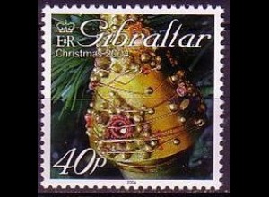 Gibraltar Mi.Nr. 1114 Weihnachten, Christbaumschmuck, Glocke (40)