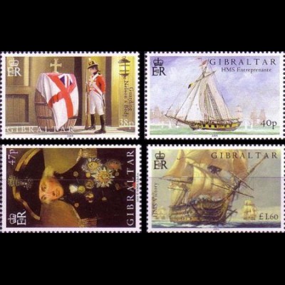 Gibraltar Mi.Nr. 1117-20 200. Jahrestag Seeschlacht von Trafalgar (I) (4 Werte)