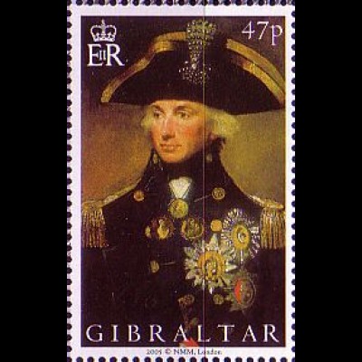 Gibraltar Mi.Nr. 1119 Seeschlacht von Trafalgar, Admiral Nelsen (47)