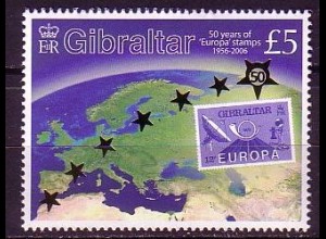 Gibraltar Mi.Nr. 1138 50 Jahre Europamarken, Europa aus Weltraum gesehen (5)