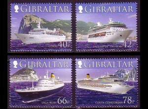 Gibraltar Mi.Nr. 1169-72 Kreuzfahrtschiffe (II) (4 Werte)