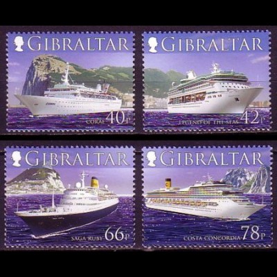 Gibraltar Mi.Nr. 1169-72 Kreuzfahrtschiffe (II) (4 Werte)