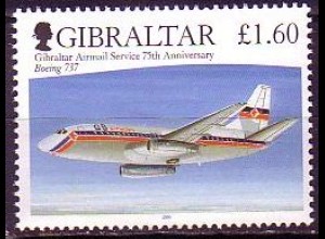 Gibraltar Mi.Nr. 1180 Flugpostdienst, Boeing 737 (1,60)