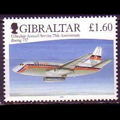 Gibraltar Mi.Nr. 1180 Flugpostdienst, Boeing 737 (1,60)