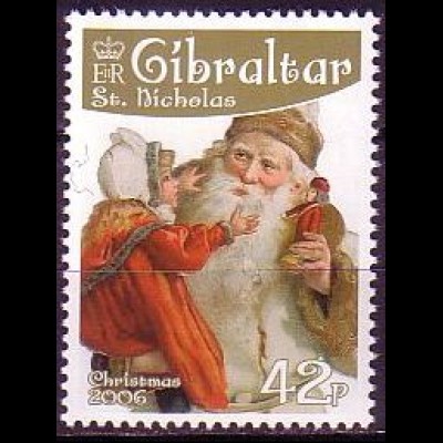 Gibraltar Mi.Nr. 1183A Weihnachten, Weihnachtsmann mit Mädchen + Puppe (42)