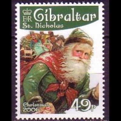 Gibraltar Mi.Nr. 1184A Weihnachten, Weihnachtsmann mit Puppe (49)