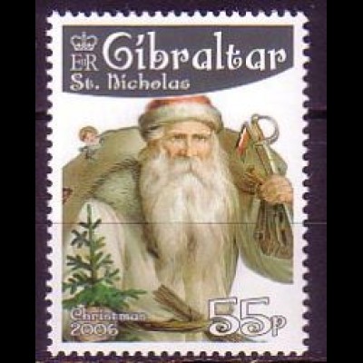 Gibraltar Mi.Nr. 1185A Weihnachten, Weihnachtsmann mit Fahne+Degen (55)