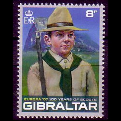 Gibraltar Mi.Nr. 1210 Europa 07, Pfadfinder um 1908 (8)