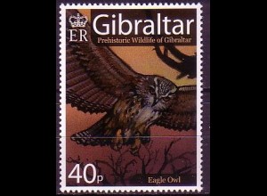 Gibraltar Mi.Nr. 1219 Prähistorische Fauna, Uhu (40)