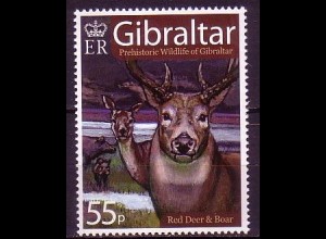 Gibraltar Mi.Nr. 1221 Prähistorische Fauna, Rentiere und Wildschweine (55)