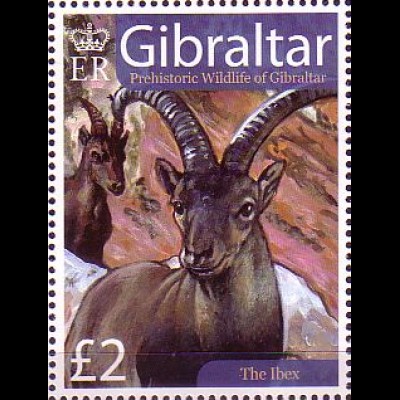 Gibraltar Mi.Nr. 1223 Prähistorische Fauna, Steinbock (2)