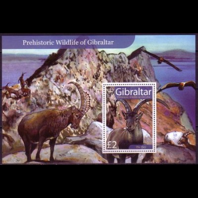 Gibraltar Mi.Nr. Block 80 Prähistorische Fauna, Steinbock