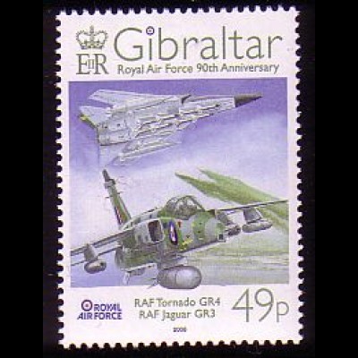 Gibraltar Mi.Nr. 1265 90 Jahre RAF, Tornado GR4, Jaugar GR3 (49)