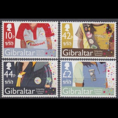 Gibraltar Mi.Nr. 1391-94 100 Jahre Pfadfinderinnen (4 Werte)