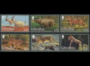 Gibraltar Mi.Nr. 1508-13 Gefährdete Tierarten (6 Werte)