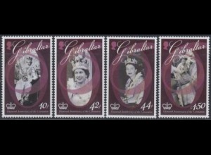 Gibraltar Mi.Nr. 1519-22 60.Jahrestag Krönung Königin Elisabeth II (4 Werte)