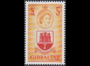 Gibraltar Mi.Nr. 1566 Freim.Gribraltar, Wappen, Elisabeth II (5)
