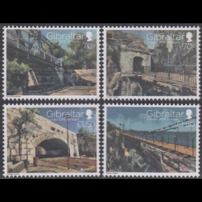 Gibraltar MiNr. 1838-41 Brücken, Europa 18 (4 Werte)