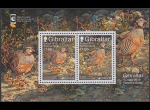 Gibraltar MiNr. Block 138 Europa 19, Einheimische Vögel, Felsenhuhn