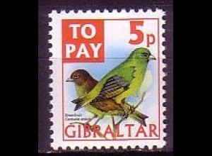 Gibraltar Porto Mi.Nr. 26 Vögel, Grünling (5)