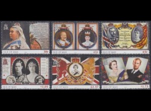 Insel Man Mi.Nr. 1822-27I Britische Monarchen, mit Jahreszahl 2013 (6 Werte)