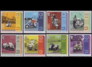 Insel Man MiNr. 2370-77 Int.Motorrollerrennen auf Isle of Man (8 Werte)
