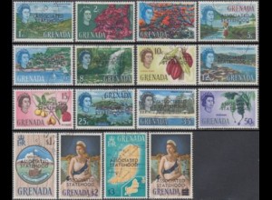 Grenada Mi.Nr. 233-48 Freim. Grenada i.Staatsverband Großbrit.,Aufdr. (16 Werte)