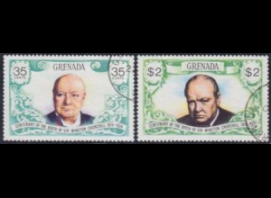 Grenada Mi.Nr. 598-99 100.Geb. Winston Churchill (2 Werte)