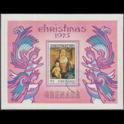 Grenada Mi.Nr. Block 50 Weihnachten, Madonnengemälde von Bellini