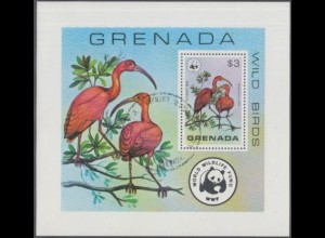 Grenada Mi.Nr. Block 70 Weltweiter Naturschutz, Vögel, Sichler