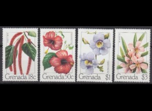 Grenada Mi.Nr. 956-59 Blumen (4 Werte)