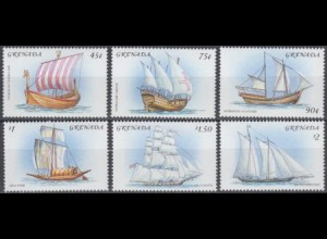 Grenada Mi.Nr. 4703-08 Geschichte der Segelschiffe (6 Werte)