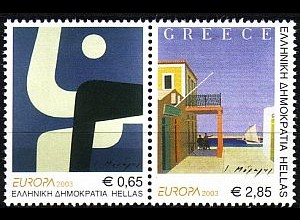 Griechenland Mi.Nr. 2150-51 A Europa 2003: Plakate von I. Moralis (viers.) (2 W.