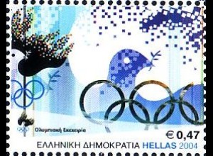 Griechenland Mi.Nr. 2222 Olympia 2004 (XIV); Friedenstauben, (0,47)