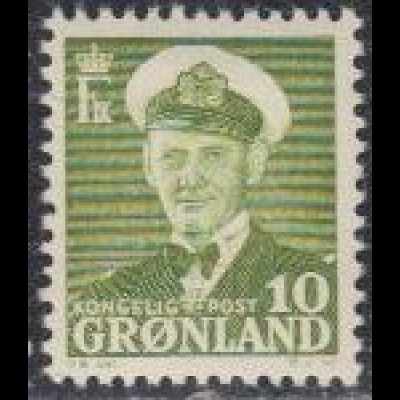 Grönland Mi.Nr. 30 Freim. König Frederik IX (10)