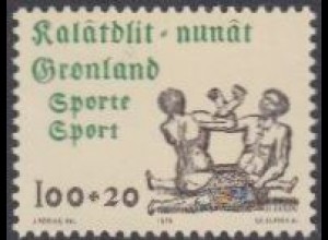 Grönland Mi.Nr. 97 Sporthilfe, Zeichnung Hakenziehen v,Hans Egede (100+20)