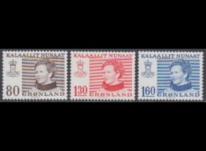 Grönland Mi.Nr. 112-14 Freim. Königin Margrethe II (3 Werte)