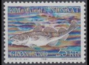 Grönland Mi.Nr. 129 Freim. Meeresfauna, Dorsch (25)