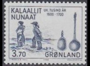 Grönland Mi.Nr. 149 Besiedlung Grönlands d.Europäer, Eskimofrau, Europäer (3.70)